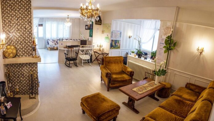 Social common room at one of the best hostels in Skopje